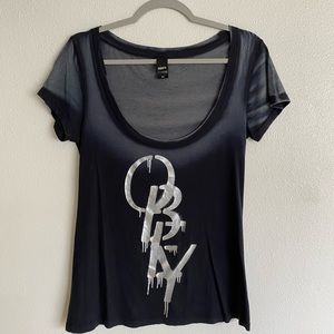 Obey Scoop Neck Spray Paint Tshirt, Size: XS
